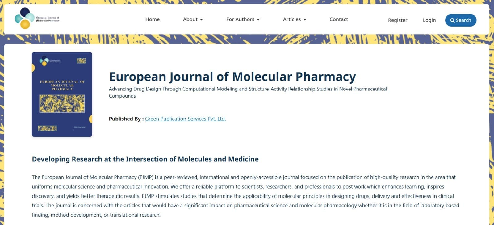 European Journal of Molecular Pharmacy Cover