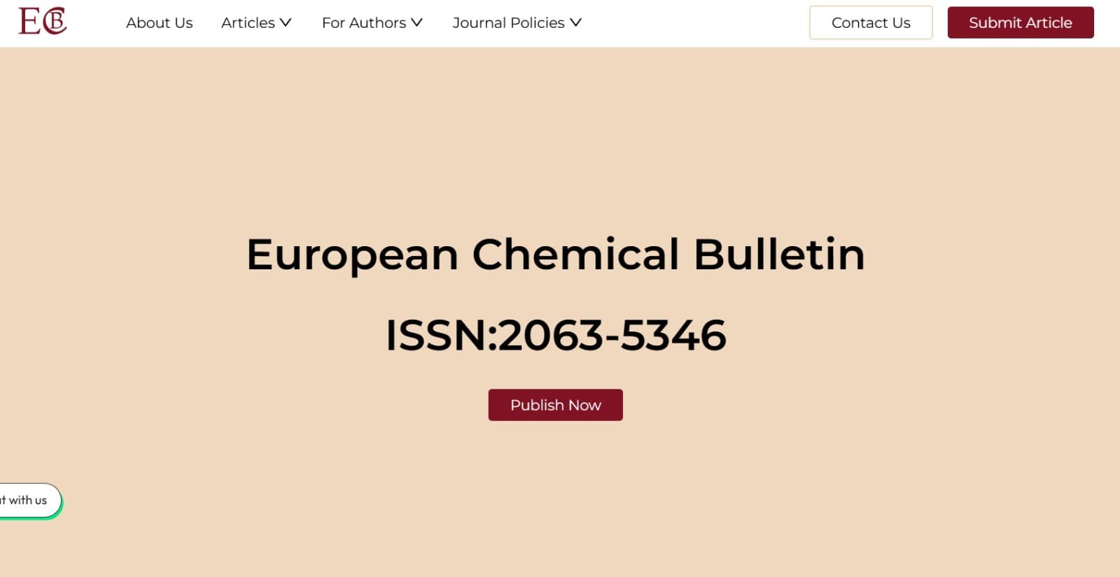 European Chemical Bulletin Cover
