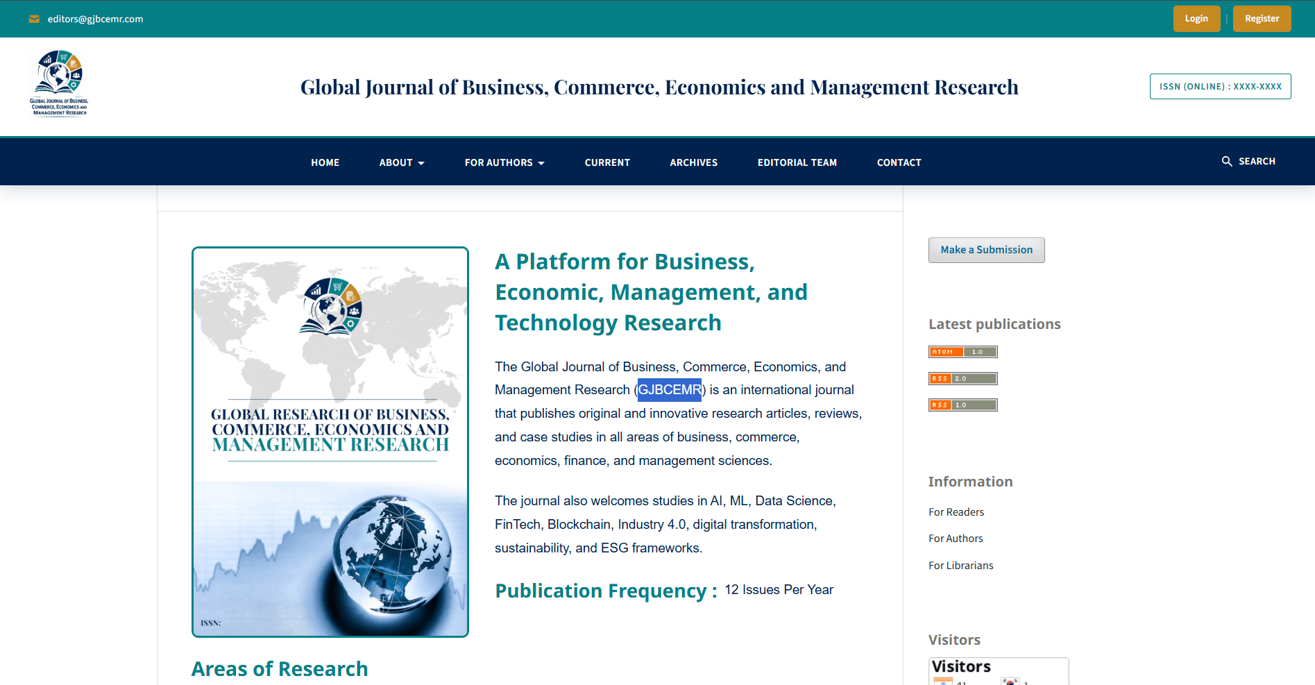 Global Journal of Business, Commerce, Economics, and Management Research Cover