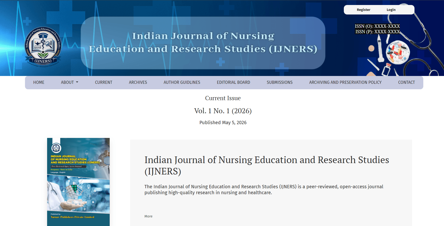 Indian Journal of Nursing Education and Research Cover