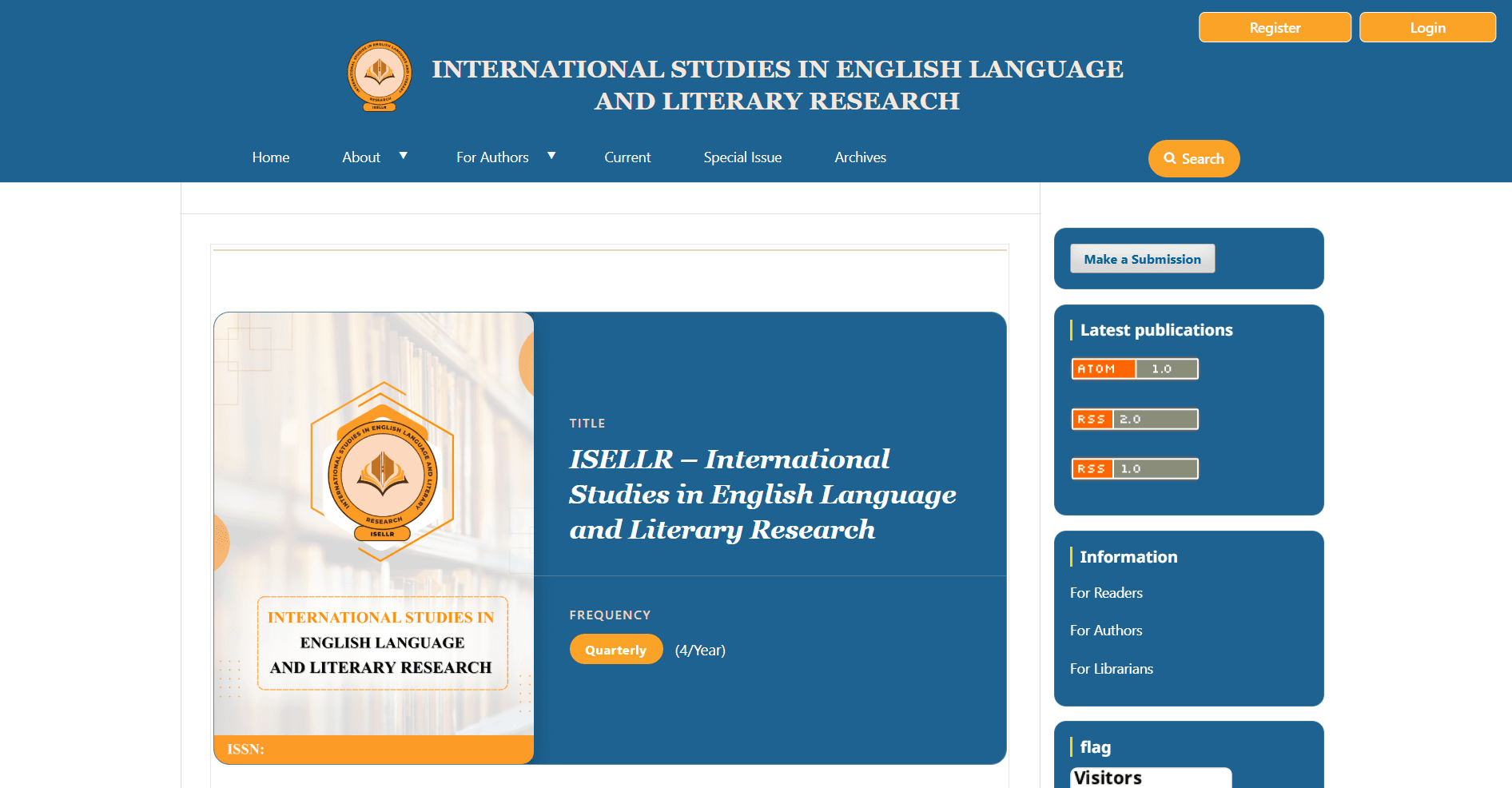 International Studies in English Language and Literary Research Cover