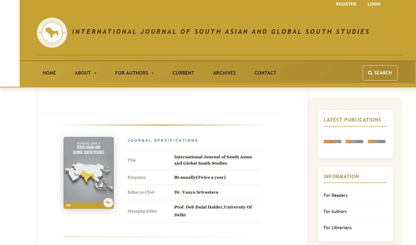 International Journal of South Asian and Global South Studies Cover
