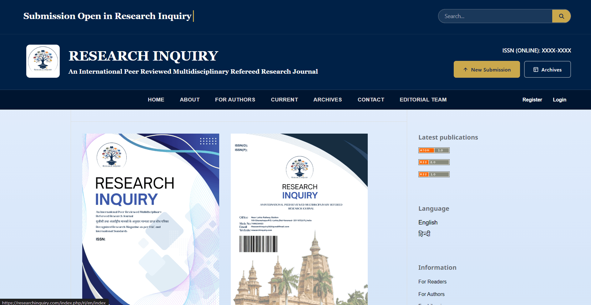 RESEARCH INQUIRY Cover