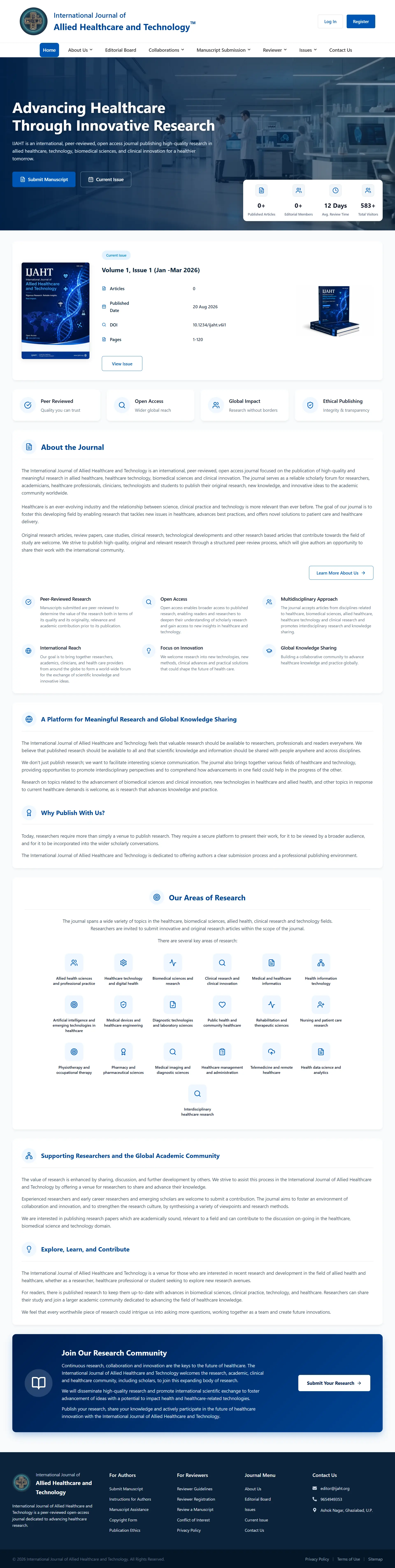 International Journal of Allied Healthcare and Technology Cover